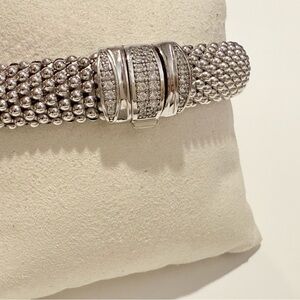 Elegant Sterling 925 plated-Bronze Mesh look Bracelet